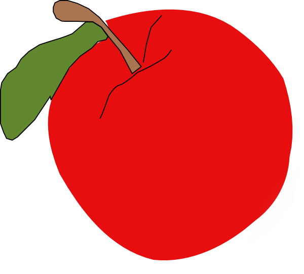 600x540 Red Apple Clip Art Free Vector 4vector