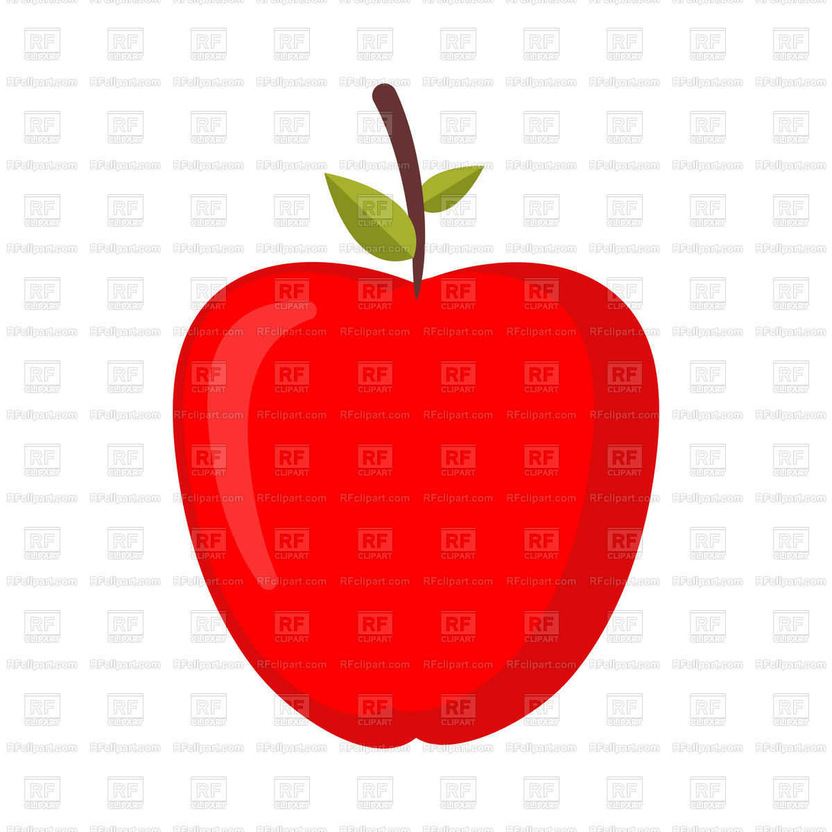 1200x1200 Red Apple Isolated Vector Image Vector Artwork Of Food And
