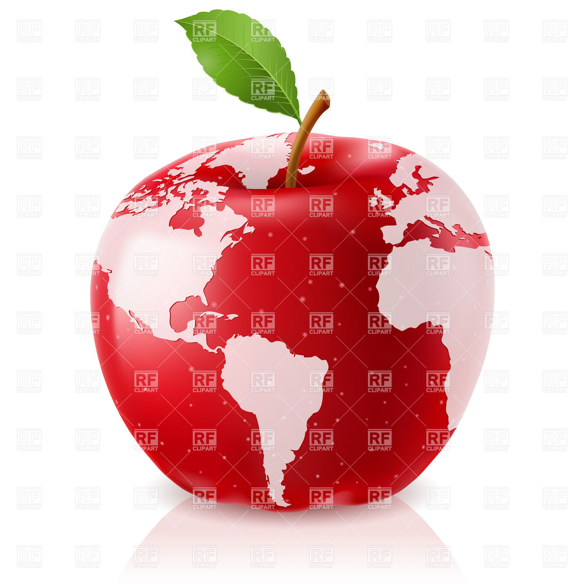 1200x1200 Red Apple World Map Vector Image Vector Artwork Of Backgrounds