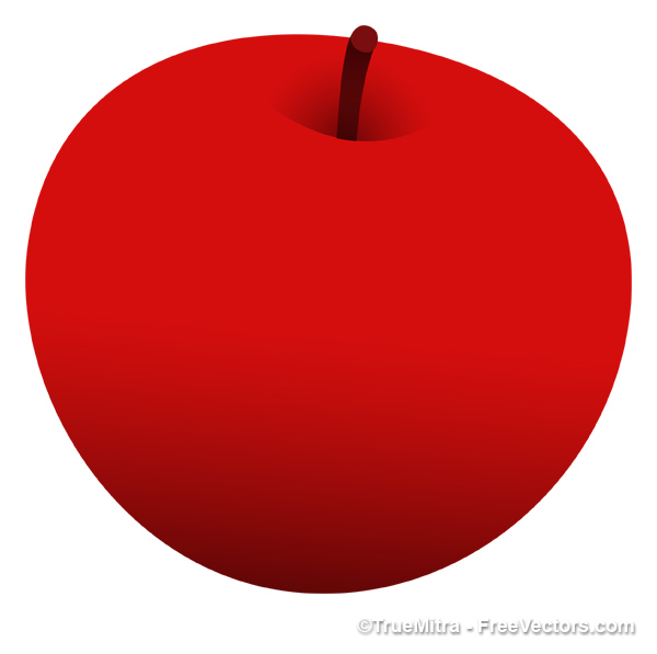 600x597 Delicius Red Apple Vector Vector Free Download