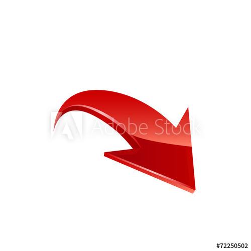 500x500 Red Arrow. Vector.