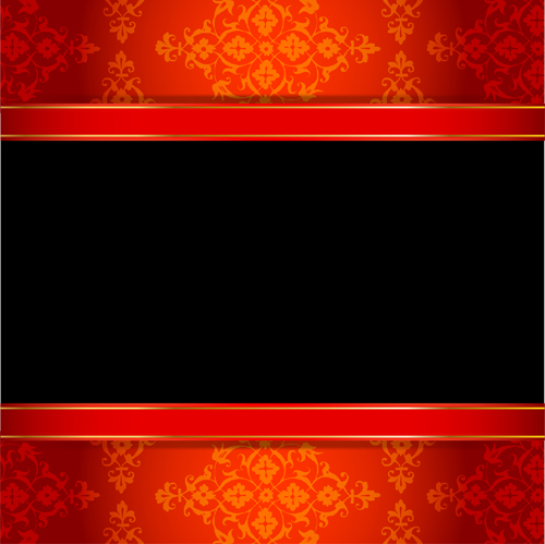 500x499 Ornate Red With Black Background Vectors 01 Free Download