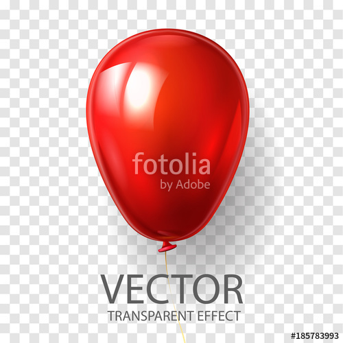 500x500 Realistic 3d Render Red Balloon Vector Stock Illustration Isolated