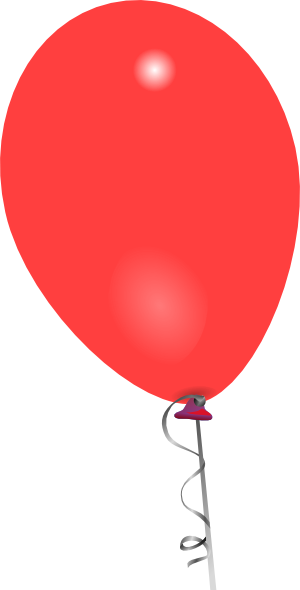 300x590 Red Balloon Clip Art
