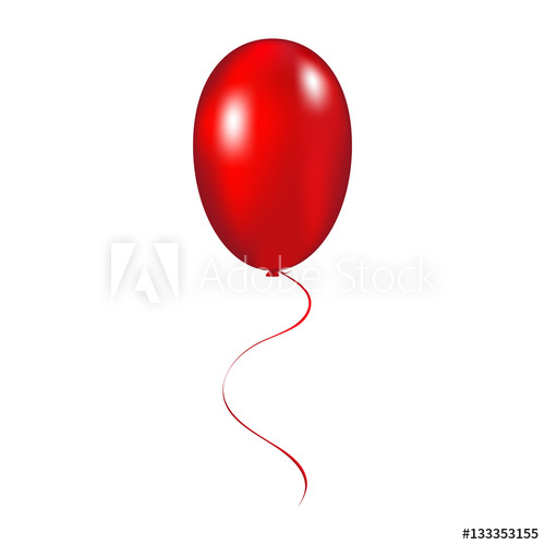 500x500 Red Balloon Vector