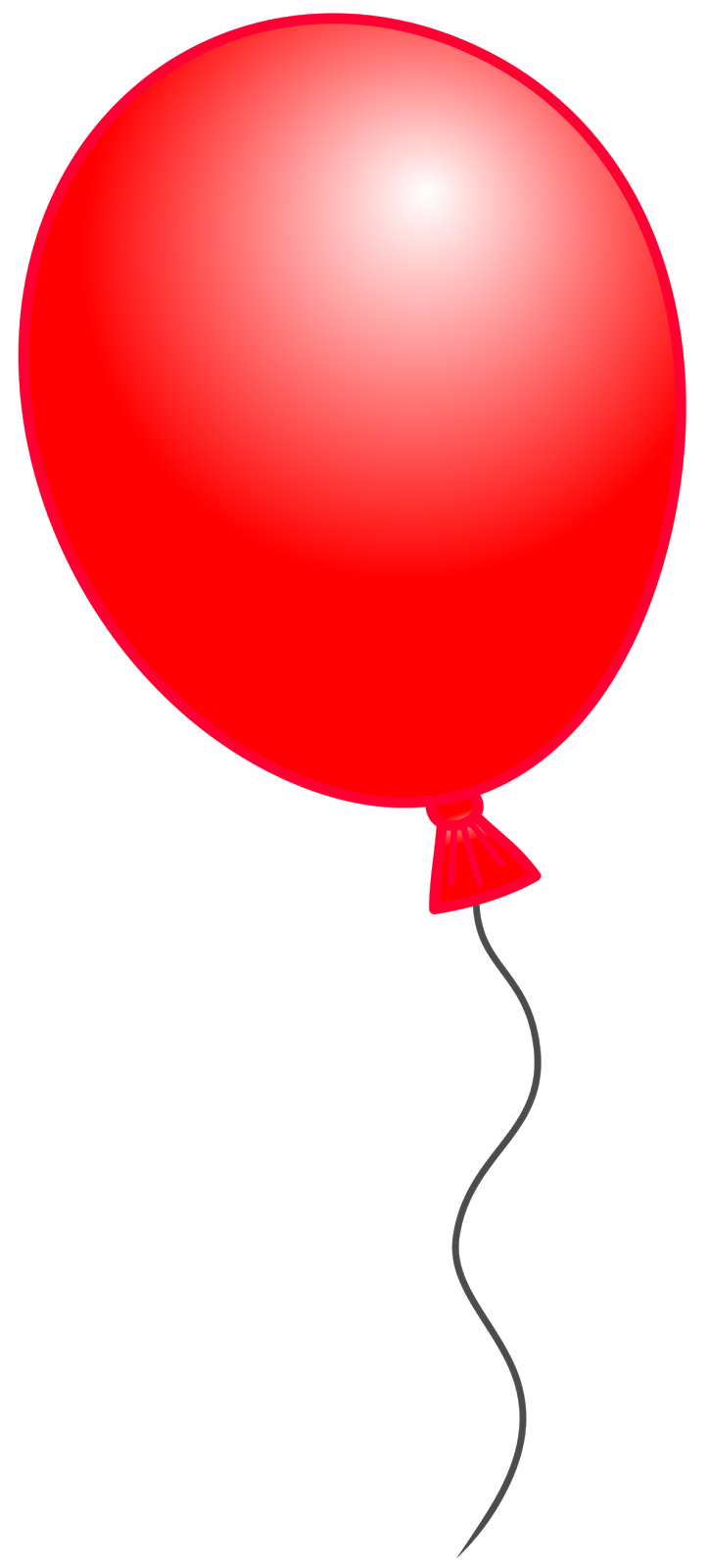 724x1600 Single Clipart Red Balloon