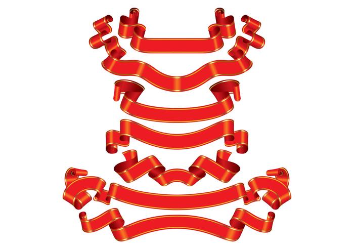 700x490 Red Banner Free Vector Art