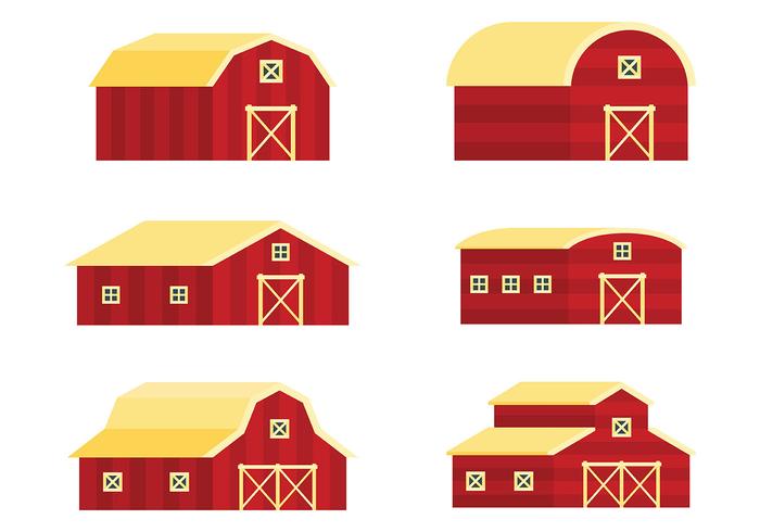 700x490 Red Barn Vector Icons