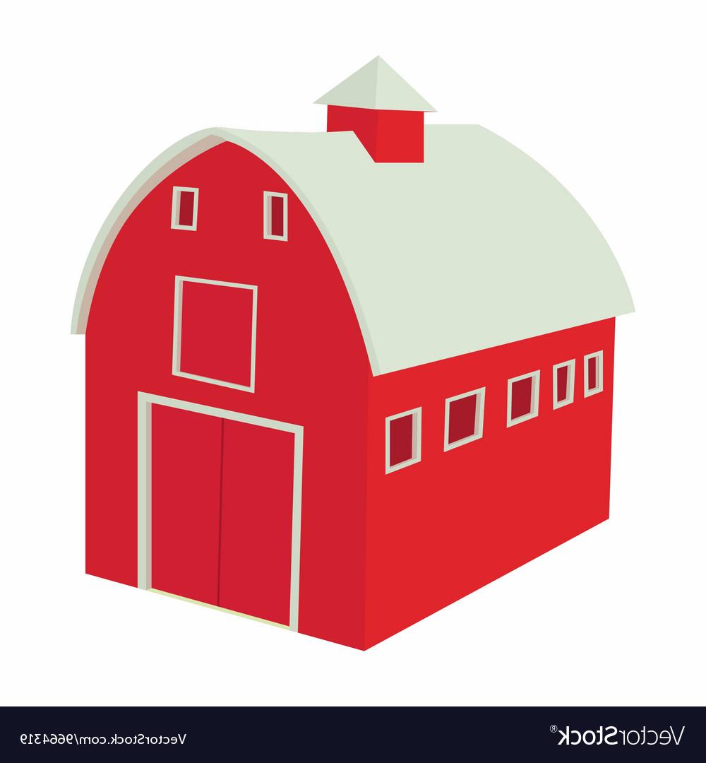1000x1080 Top Wooden Red Barn Icon In Cartoon Style Vector Images