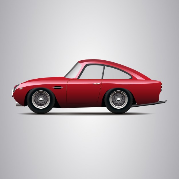 626x626 Vintage Red Car Vector Free Download