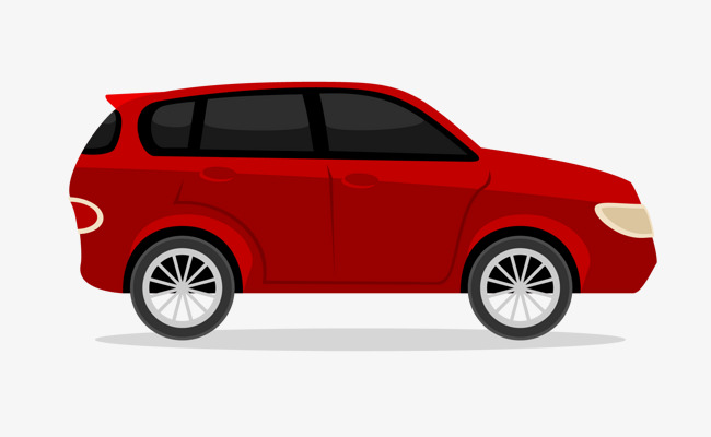 650x400 Cartoon Vector Red Car, Cartoon Vector, Car Vector, Hand Painted