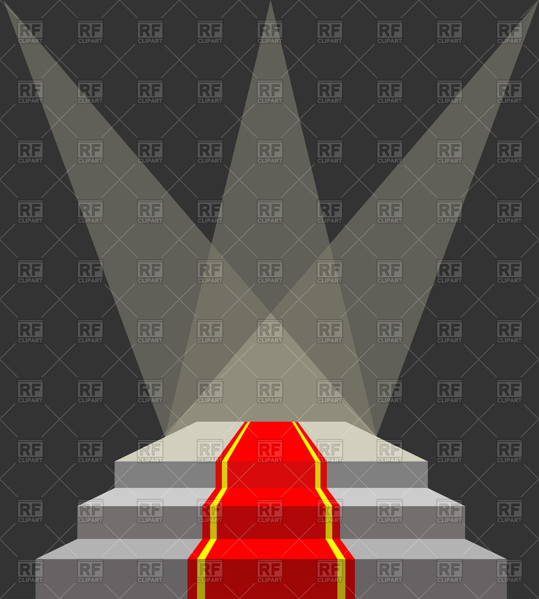 1080x1200 Podium And Searchlights With Red Carpet Vector Image Vector