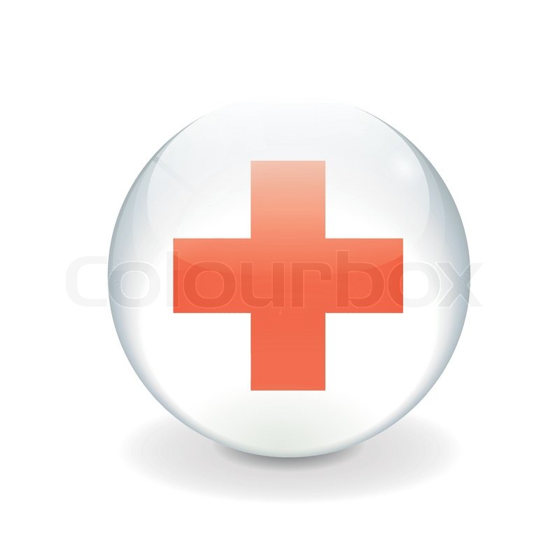 800x800 Round Red Cross Vector Flag Stock Vector Colourbox