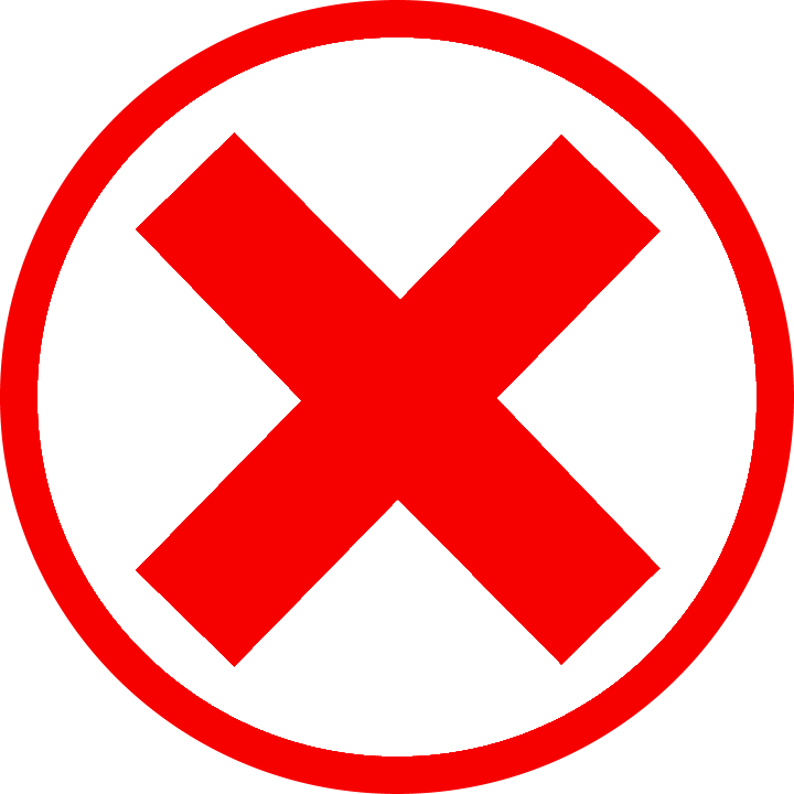 720x720 Red Cross Clipart Check Mark