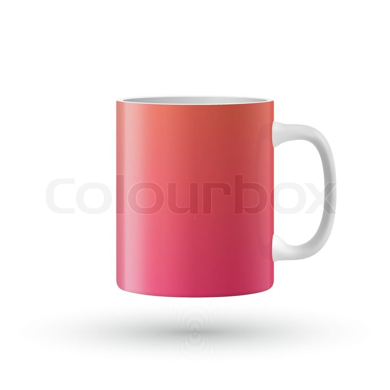 800x800 Red Cup Isolated On White Background. Vector Illustration. Stock