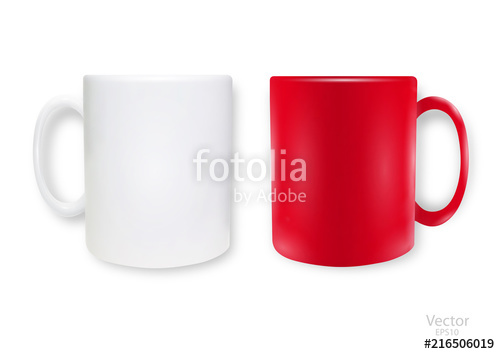 500x354 Set Of Mugs, Vector .isolated Coffee Mug .vector Templates For