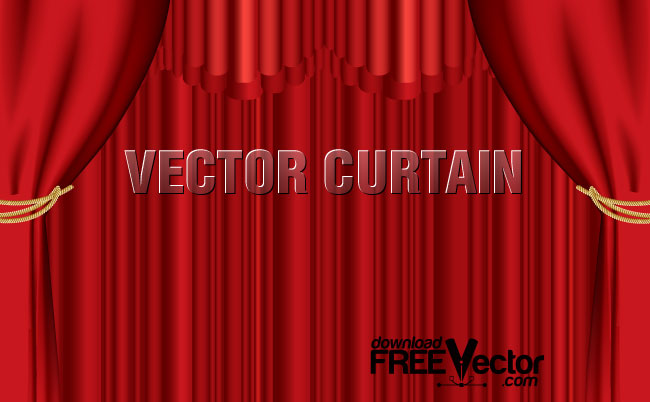 650x402 Red Curtain Free Vector 123freevectors