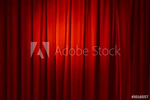 500x334 Red Curtain, Vector Illustration