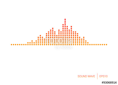 500x360 Sound Wave Red Dot Vector Stock Image And Royalty Free Vector