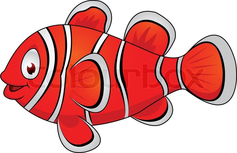 800x516 Clown Fish Cartoon Stock Vector Colourbox