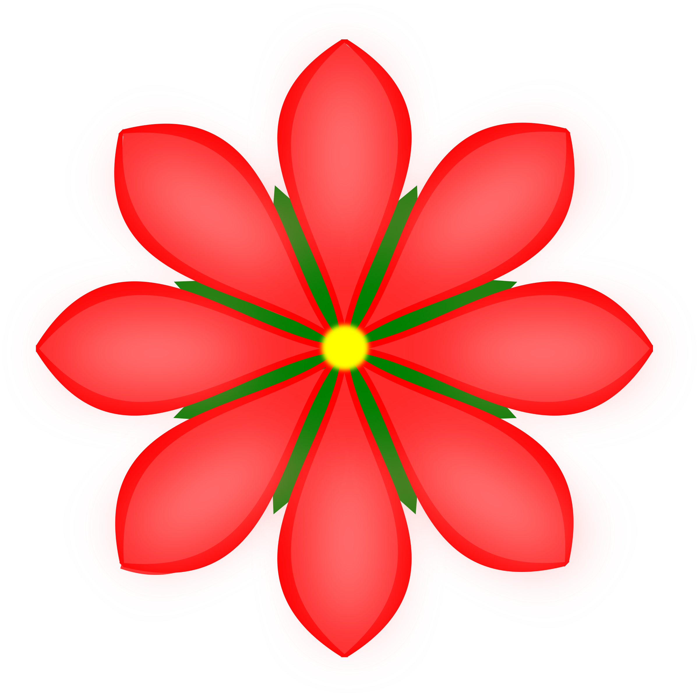 2400x2390 Red Flower Vector Image