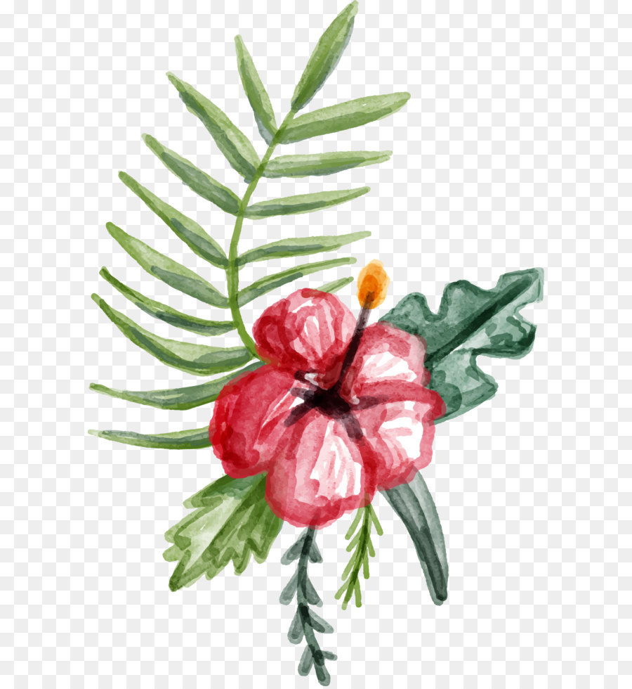 900x980 Flower Watercolor Painting Euclidean Vector Floral Design