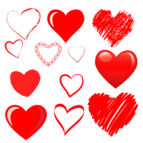 500x500 Hand Drawn Red Heart 02 Vector Graphics Free Download