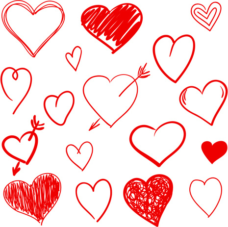 465x463 Hand Drawn Red Heart Vector Graphics Free Vector In Encapsulated