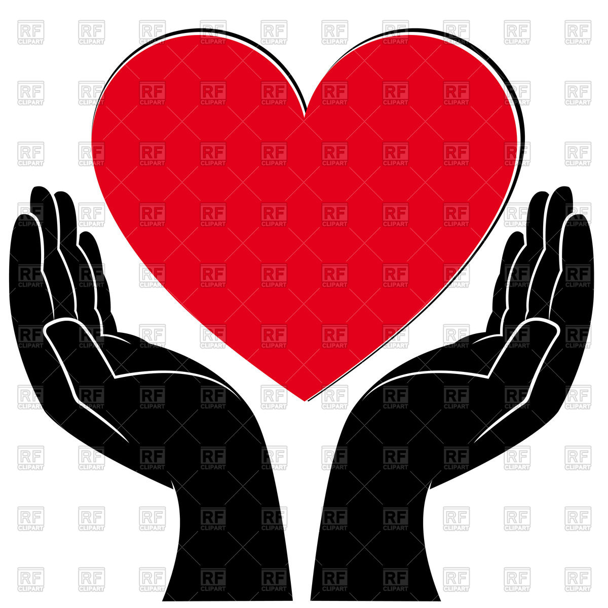 1200x1200 Human Hands With Heart Vector Image Vector Artwork Of Healthcare