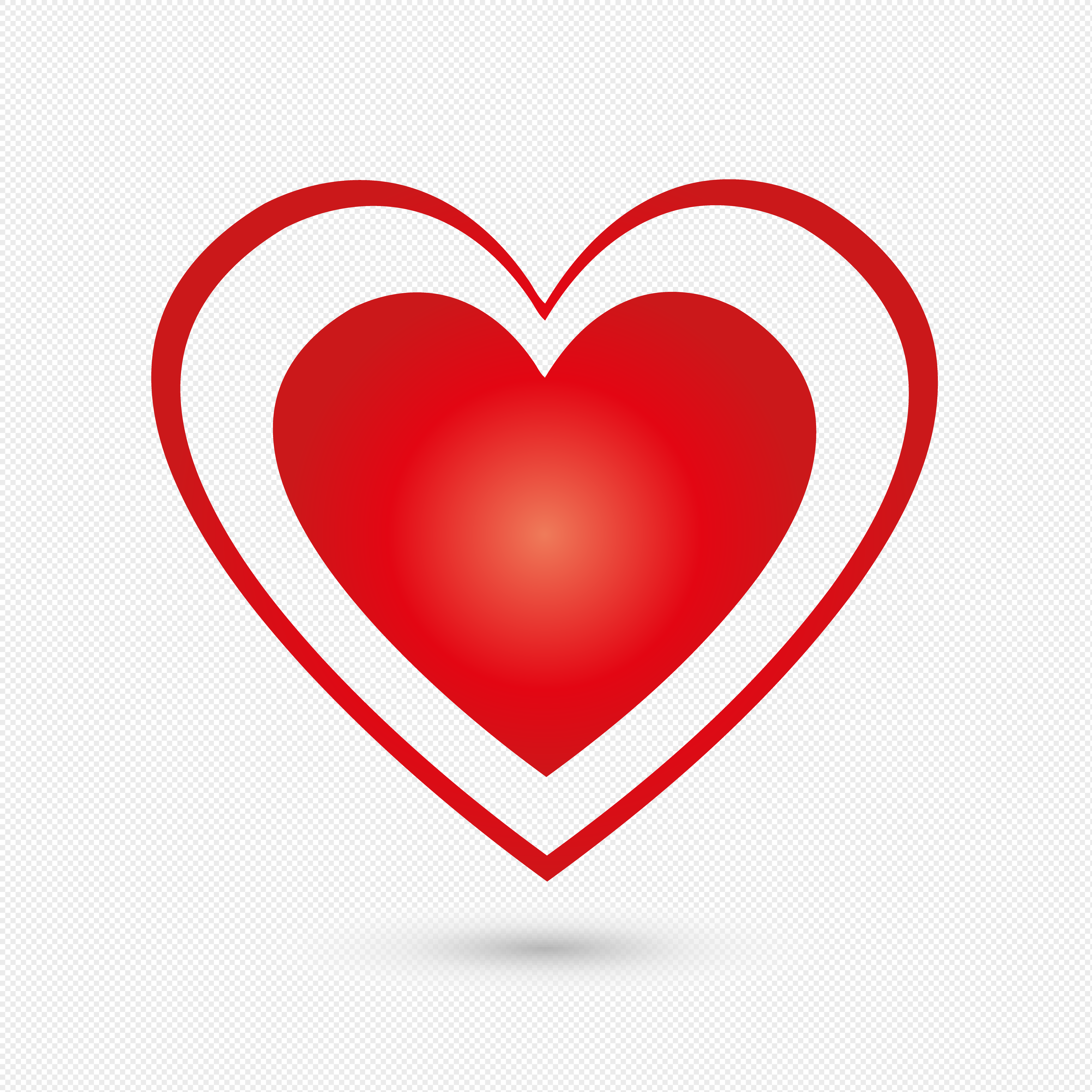 4187x4187 Red Peach Heart Vector Material Png Image Picture Free Download