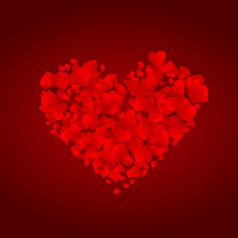 490x490 Beautiful Love Red Heart Vector Design Illustration