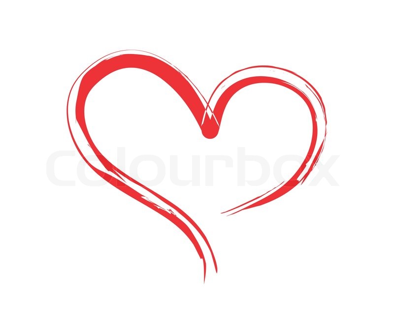 800x681 Brushed Heart.red Shape Heart Stock Vector Colourbox