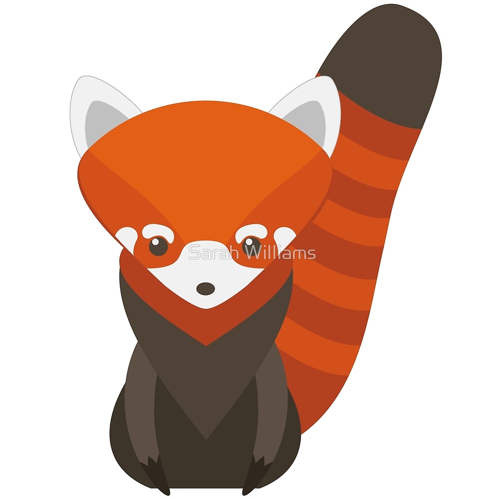 1000x1000 Red Panda Vector By Sarah Williams Redbubble