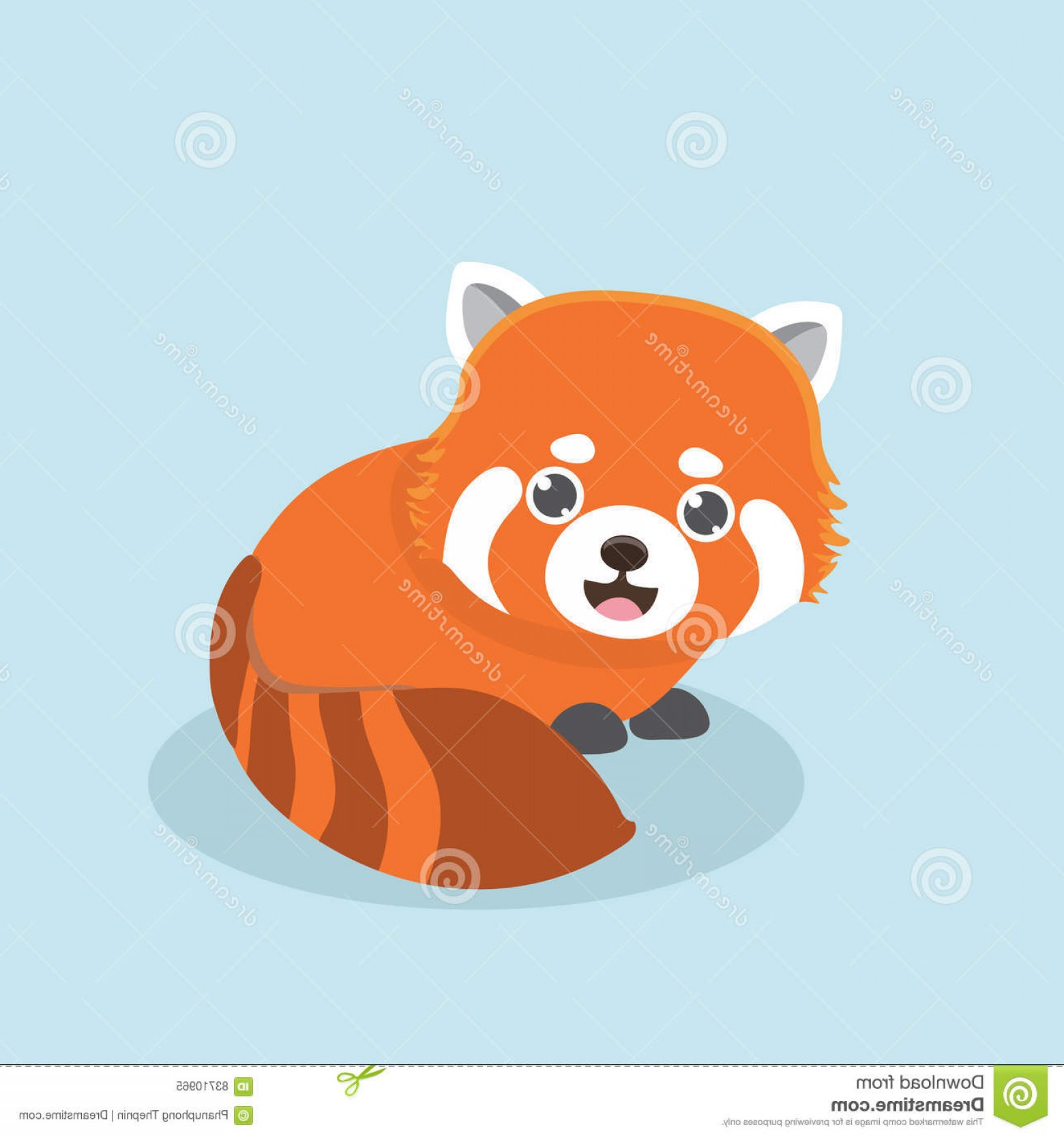 1560x1668 Stock Illustration Red Panda Vector Illustration Cartoon Style