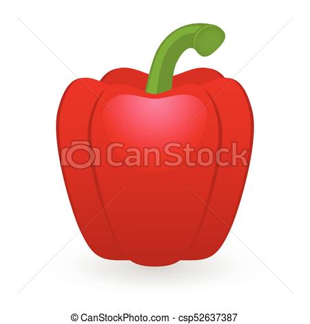 450x470 Red Pepper Vector Isolated. Vector Illustration Of Bell Pepper