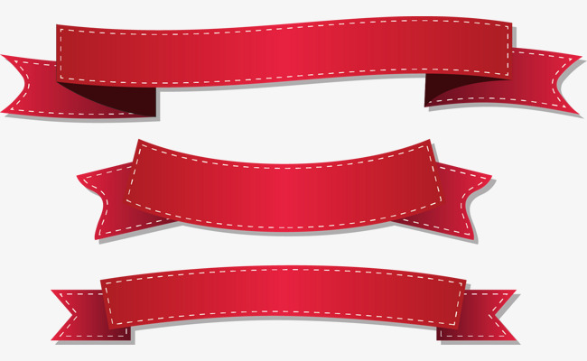 650x400 Red Ribbon Vector, Red Ribbon, Vector, Color Ribbon Png And Vector