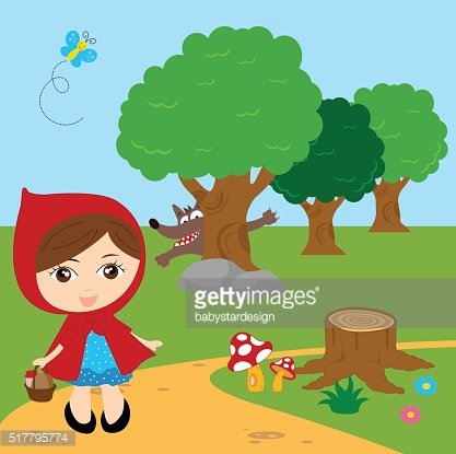 417x415 Little Red Riding Hood Vector Illustration Premium Clipart