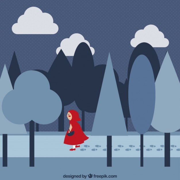 626x626 Little Red Riding Hood Vector Free Download