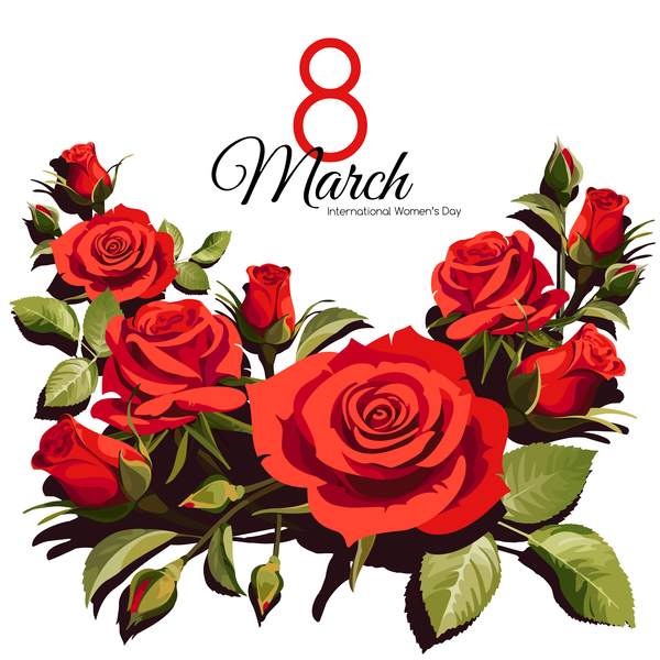 600x600 Mothers Day Card With Red Rose Vector 01 Free Download