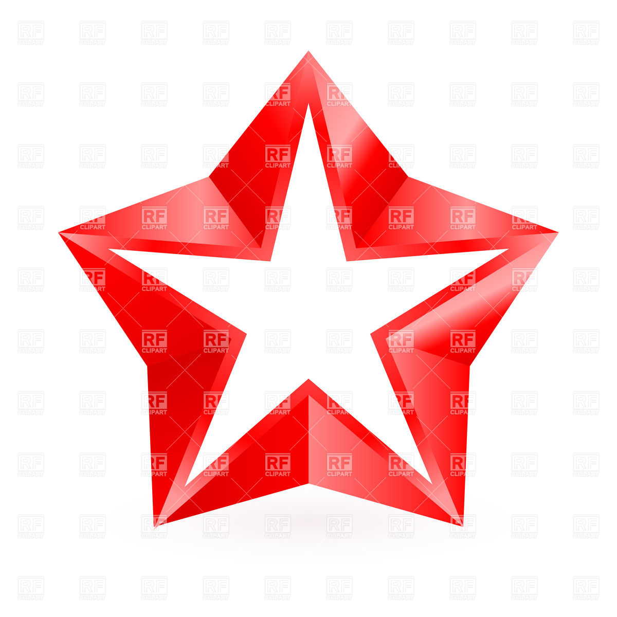 1200x1200 Shiny Red Star On White Background Vector Image Vector Artwork
