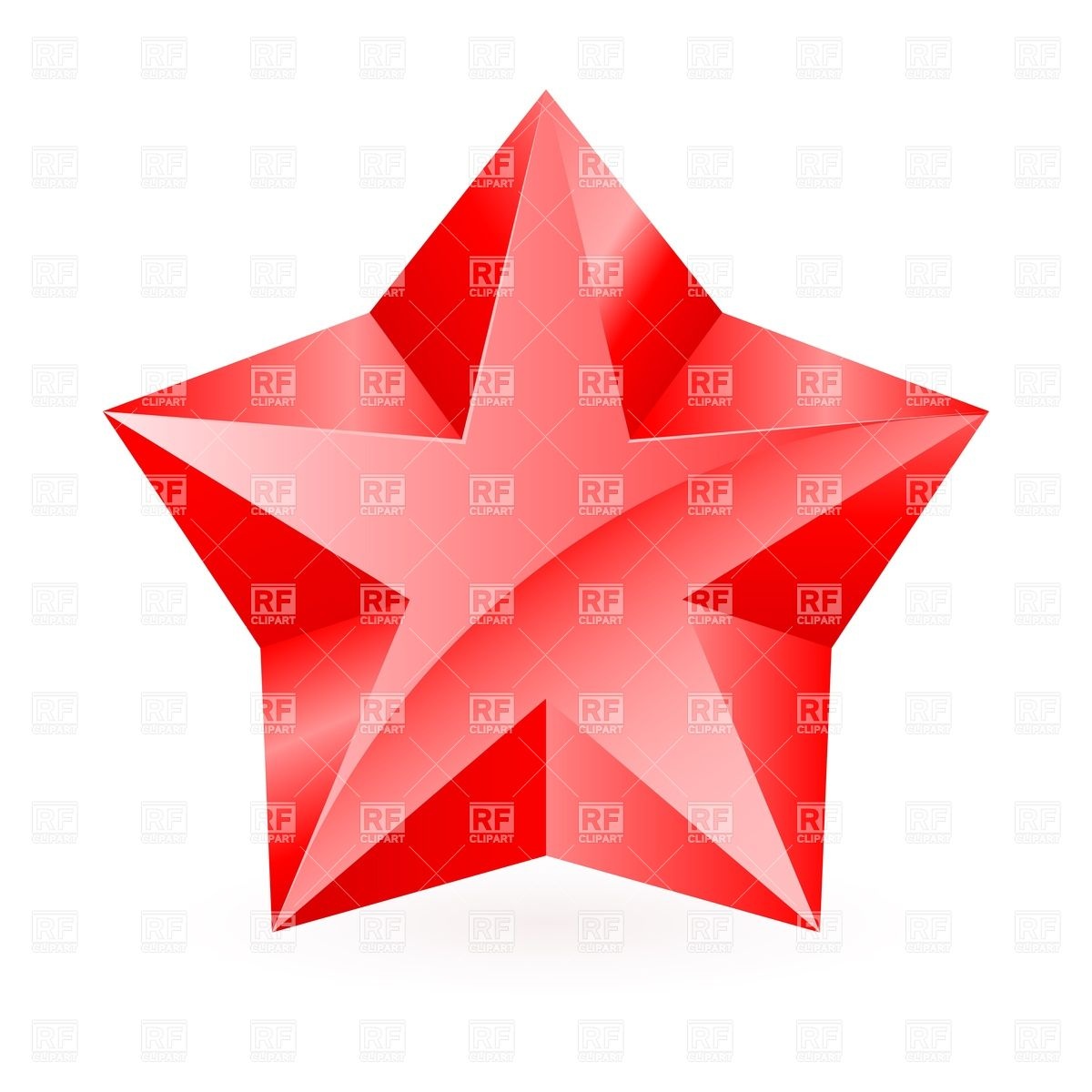 1200x1200 Thick Shiny Red Star On White Background Vector Image Vector