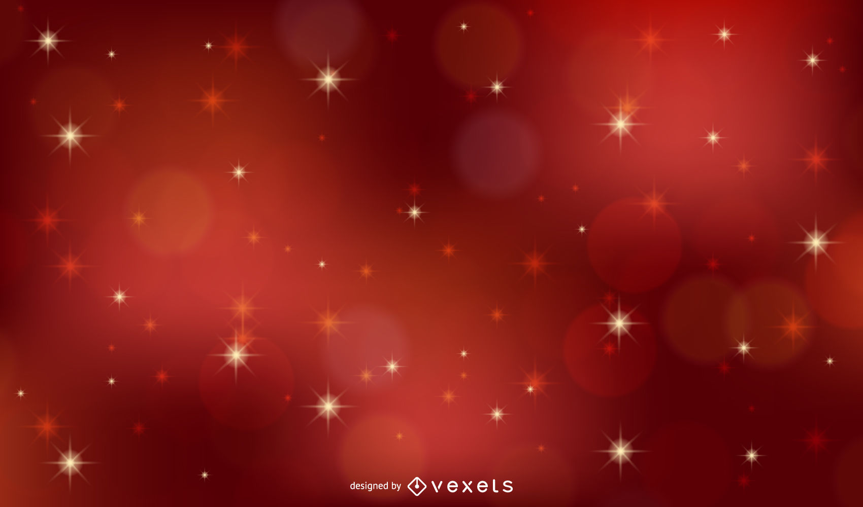 1700x1000 Red Vector Xmas Background With Stars