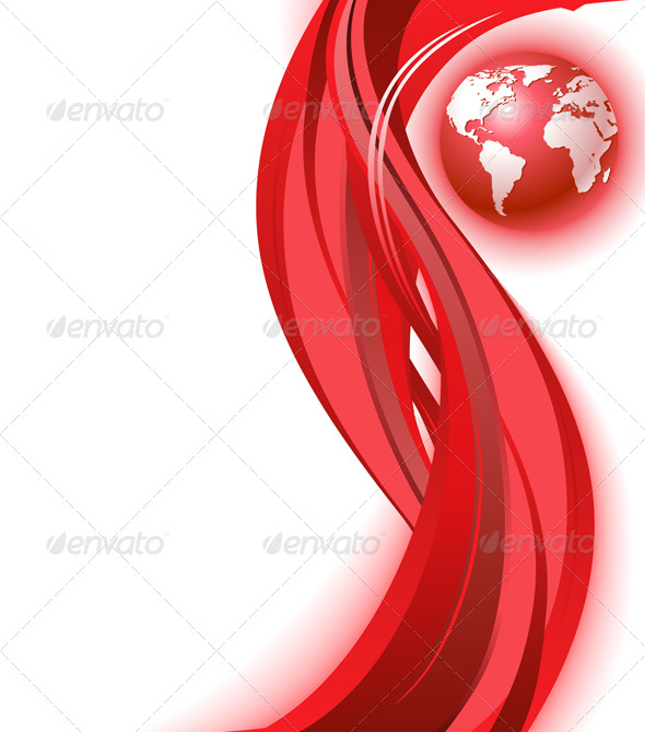 590x669 Red Business World Map Wave Background By Designer Things