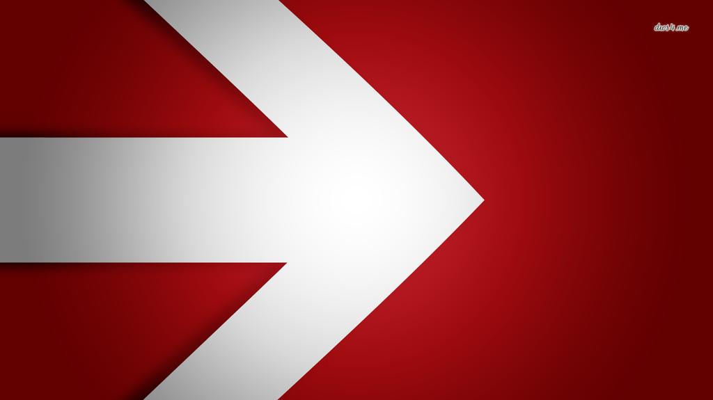 1024x575 White Arrow On Red Surface Wallpaper Vector Wallpapers