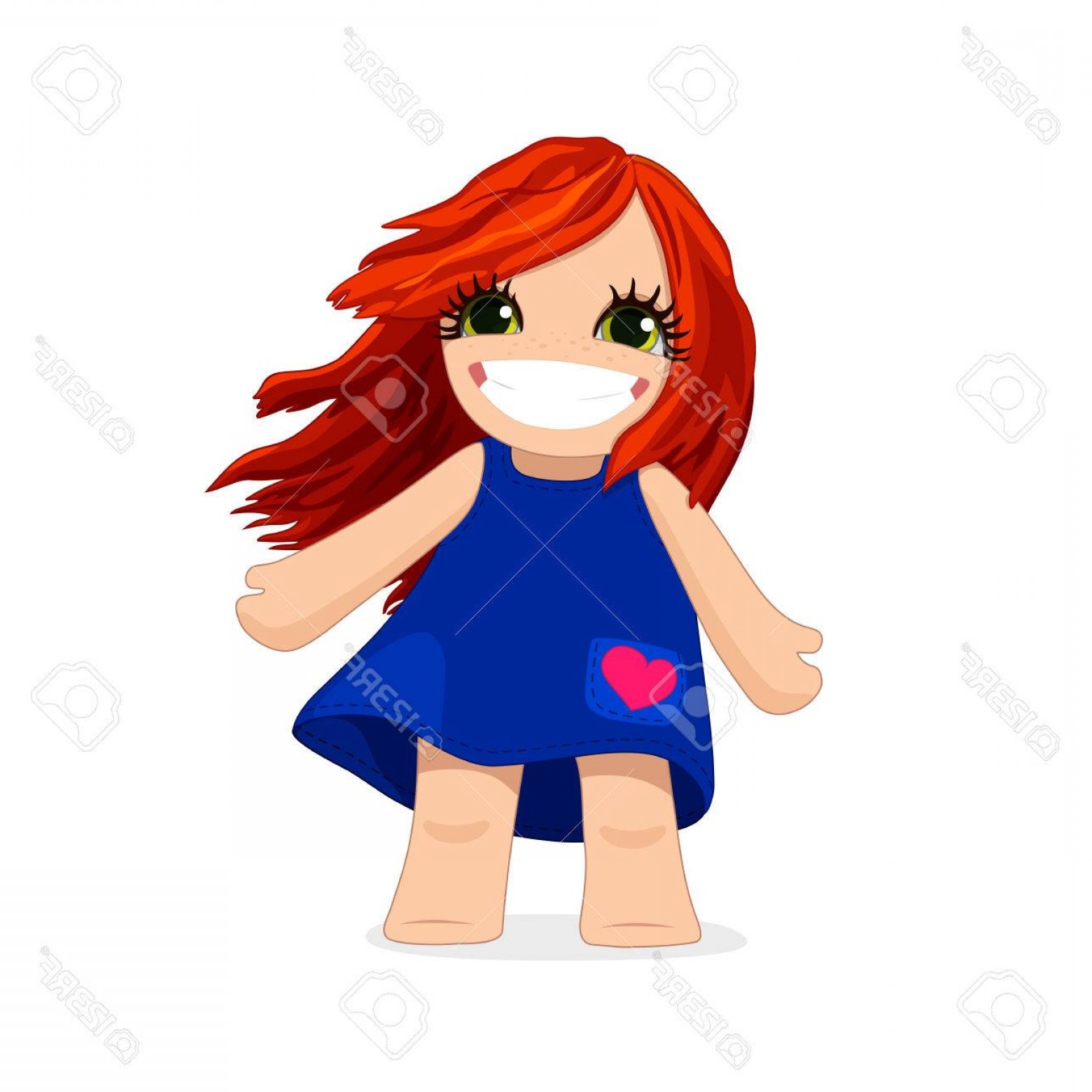 1560x1560 Photostock Vector Vector Redhead Girl Graphic Girl Illustration