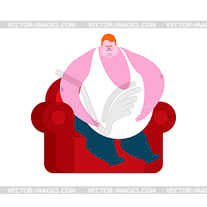 300x300 Redhead Fat Guy Is Sitting On Chair. Glutton Thick