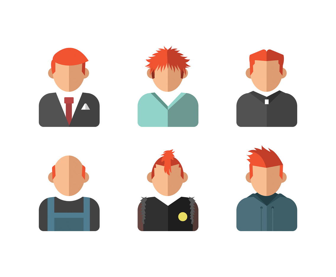 1136x936 Redhead Flat Design Vector Vector Art Amp Graphics