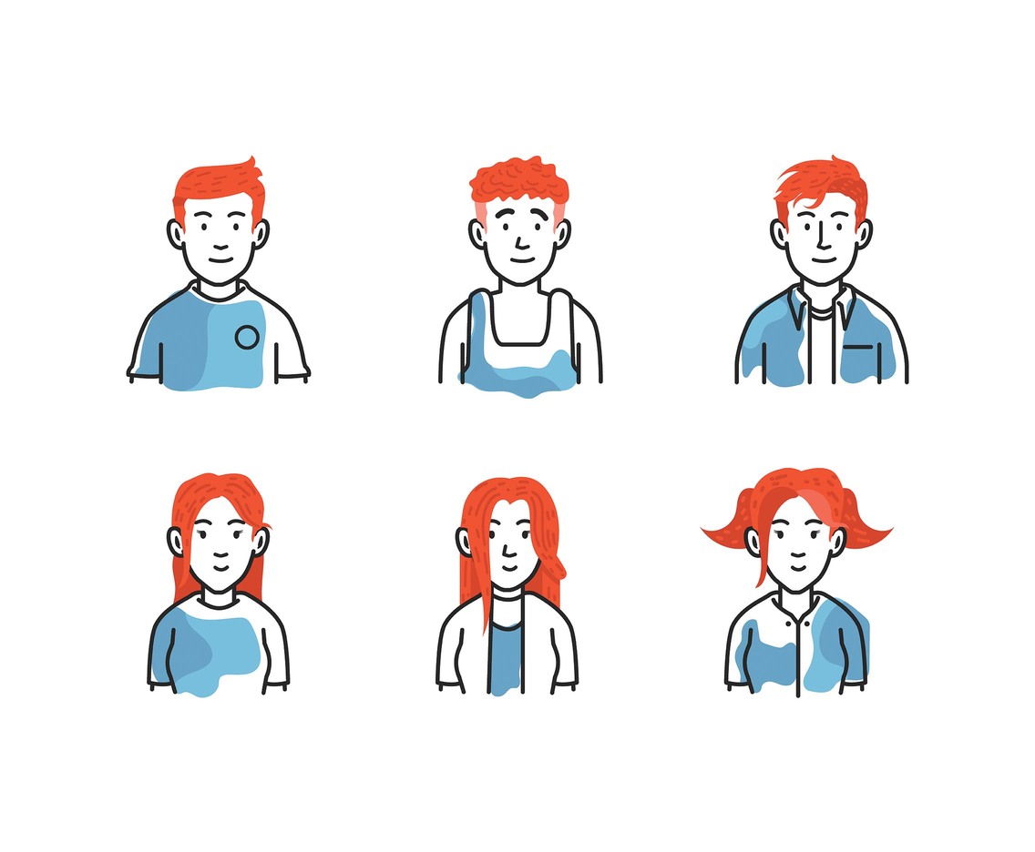 1136x936 Redhead Vector White Background Vector Art Amp Graphics