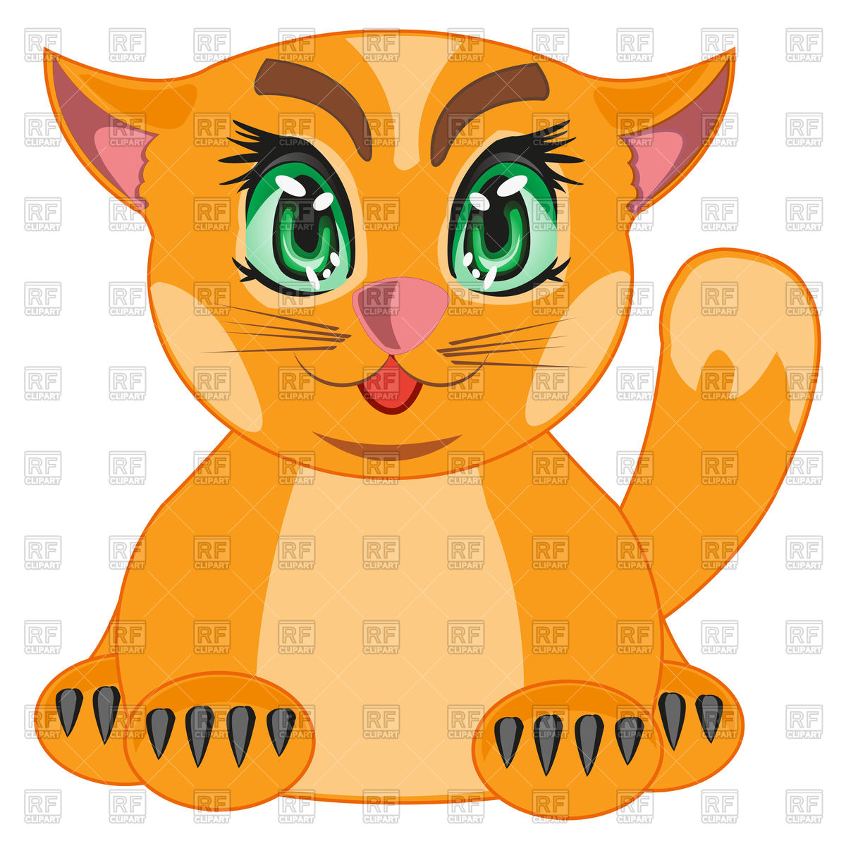 1200x1200 Redhead Cat On White Background Is Insulated Vector Image Vector