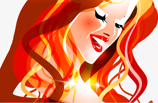 650x425 Vector Redhead, Redhead, Beautiful Illustration, Vector Free
